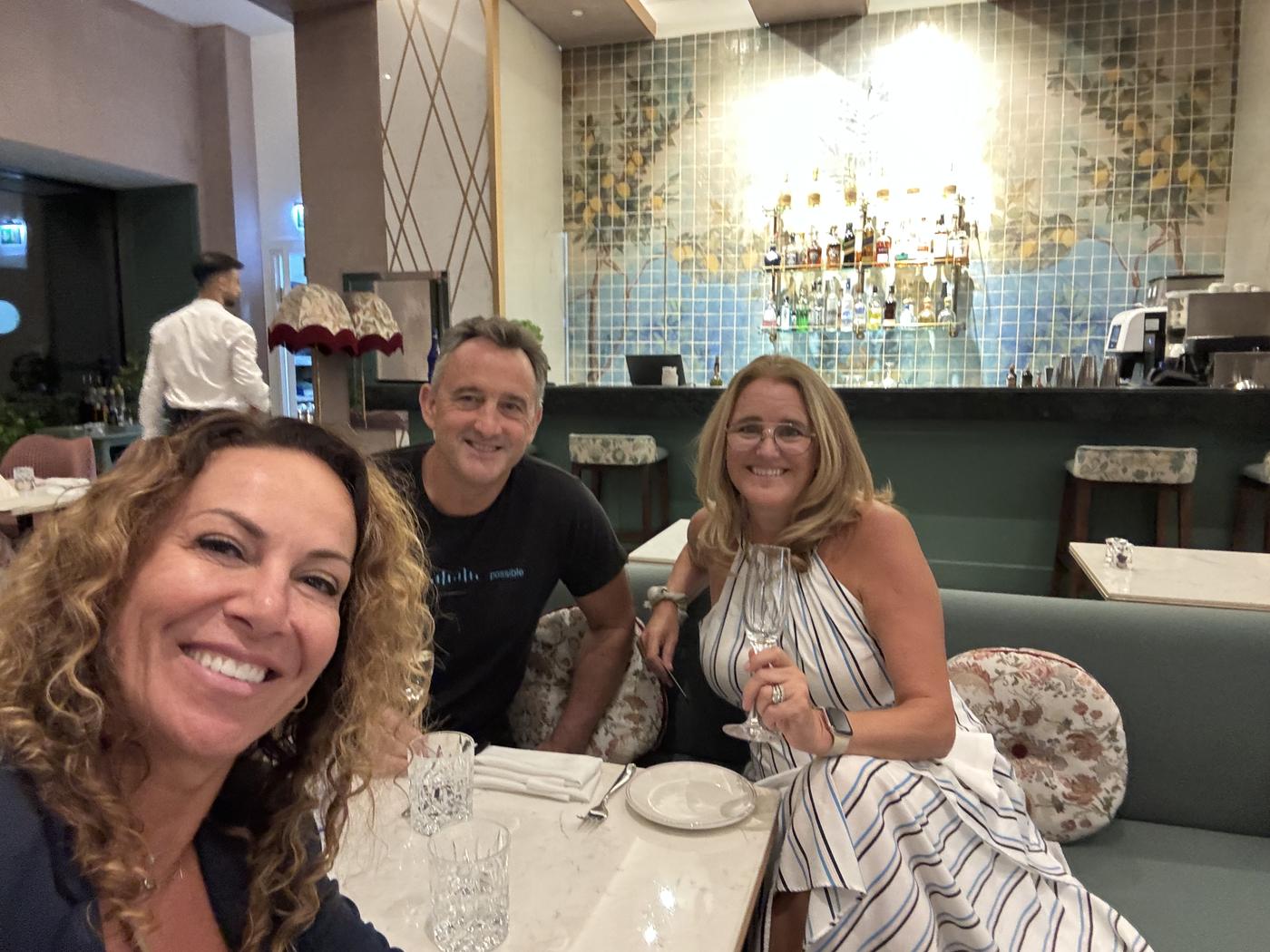 first dinner in Istanbul, early arrivals