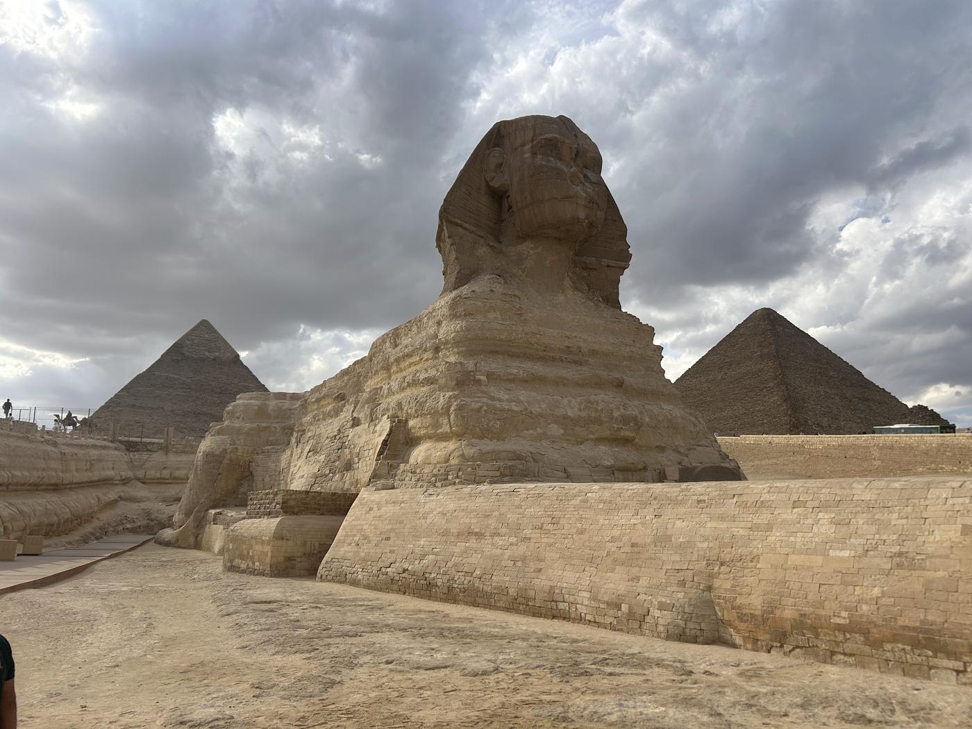 the Sphinx and two pyramids, nobody else